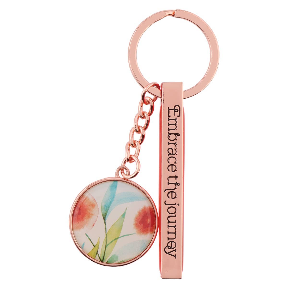 Keychain in Tin Orange Blossoms Embrace