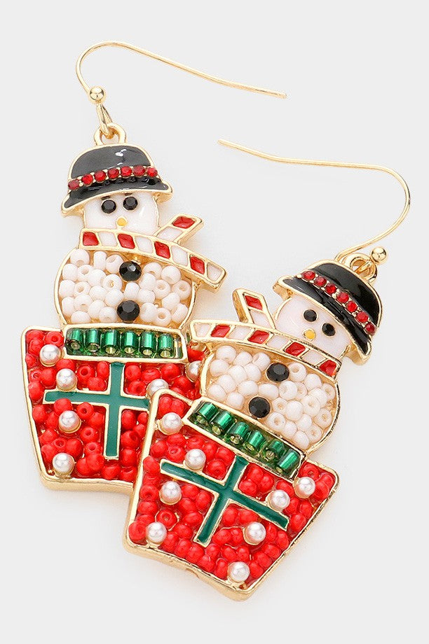 Marquise Stone Christmas Tree Dangle Earrings - Debs on 5th