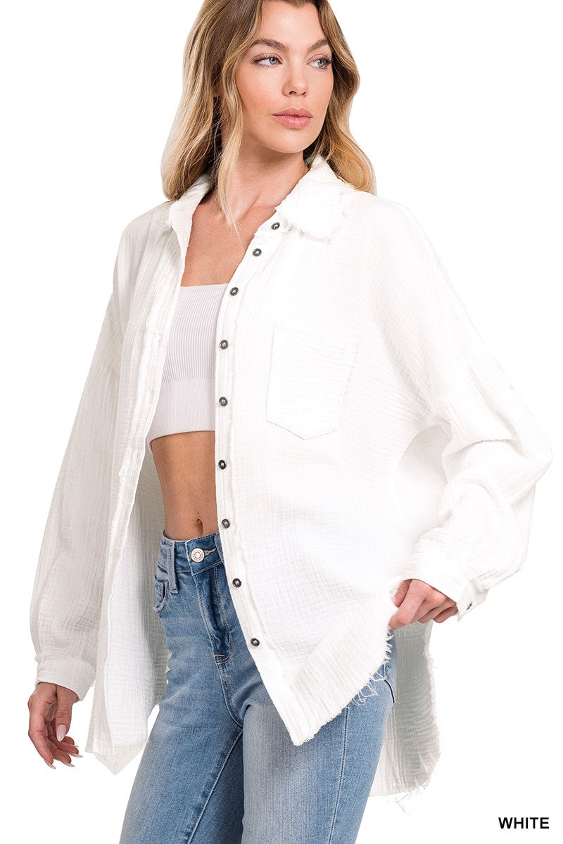Nice and Easy Raw Edge Shirt - Debs on 5th