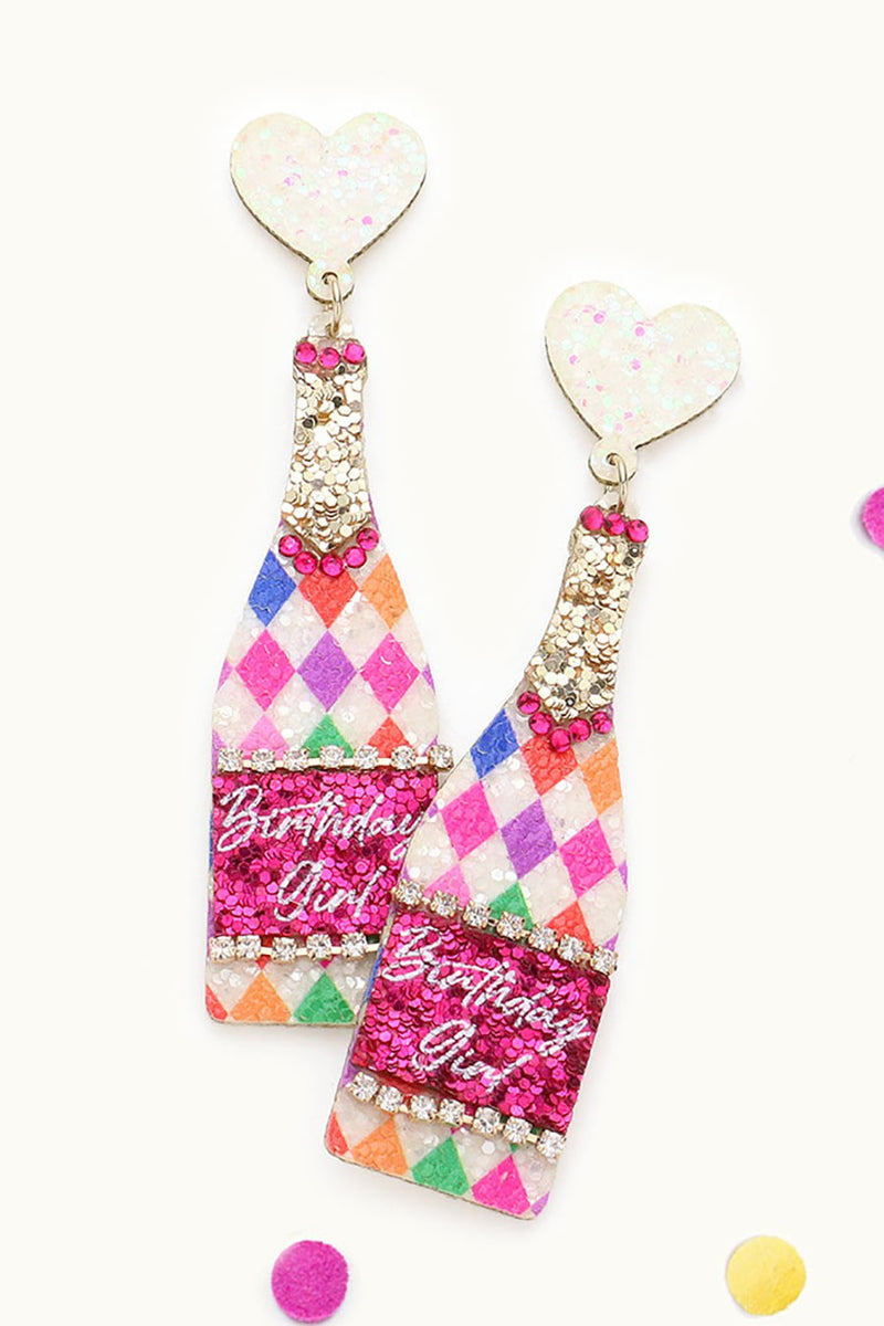 Happy Birthday Glittered Star Firework Earrings - Debs on 5th