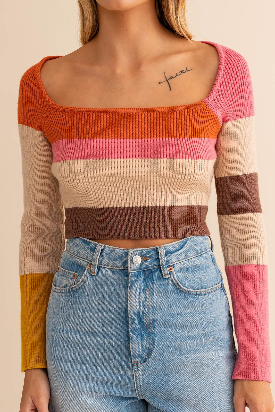 Mix It Up Color Block Top - Debs on 5th