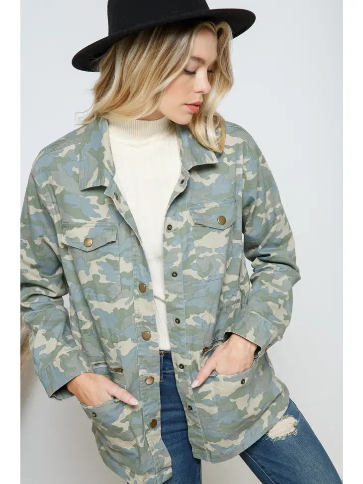 Dispatch Military Snap Up Jacket - Debs on 5th