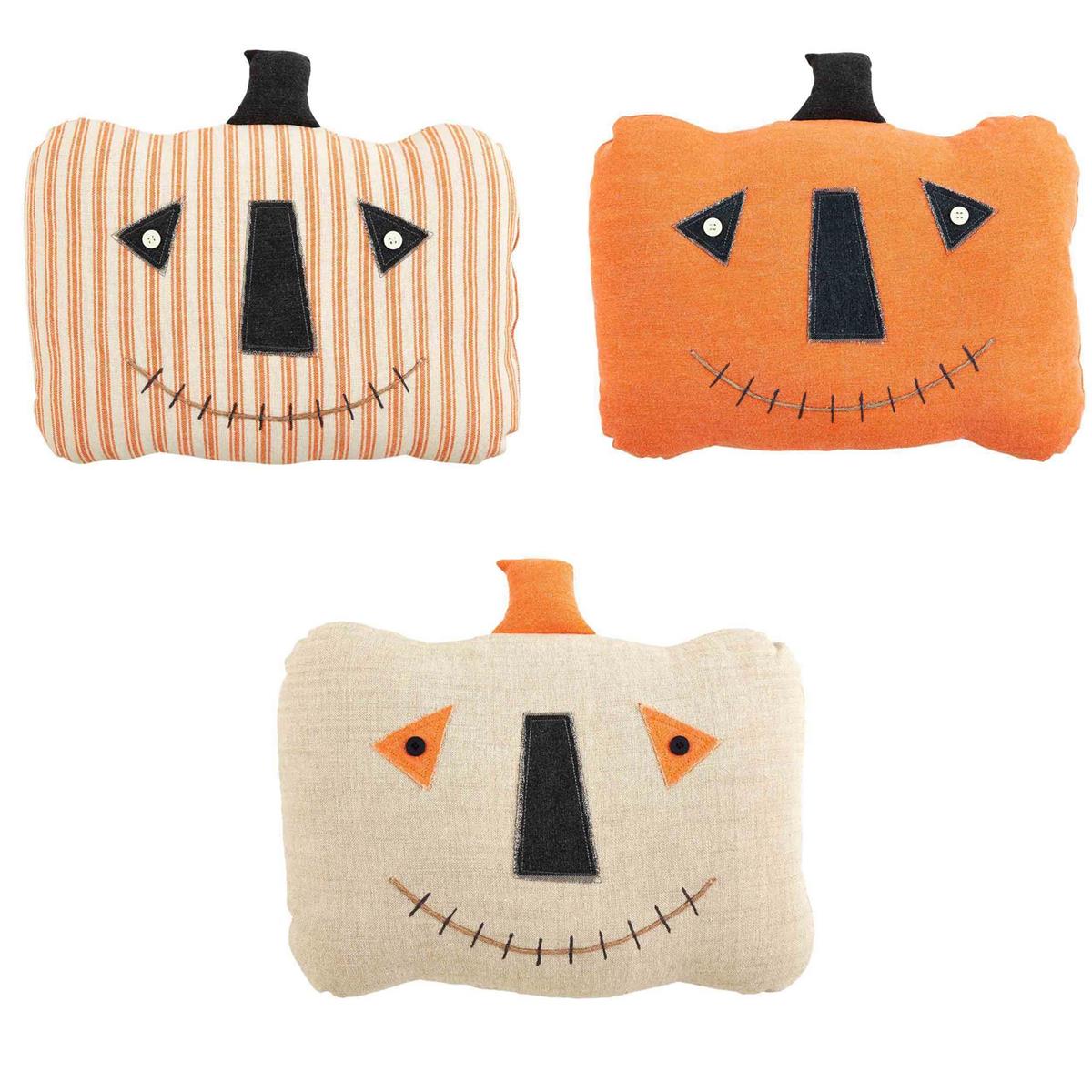 Button Jack-O-Lantern Pillows - Debs on 5th