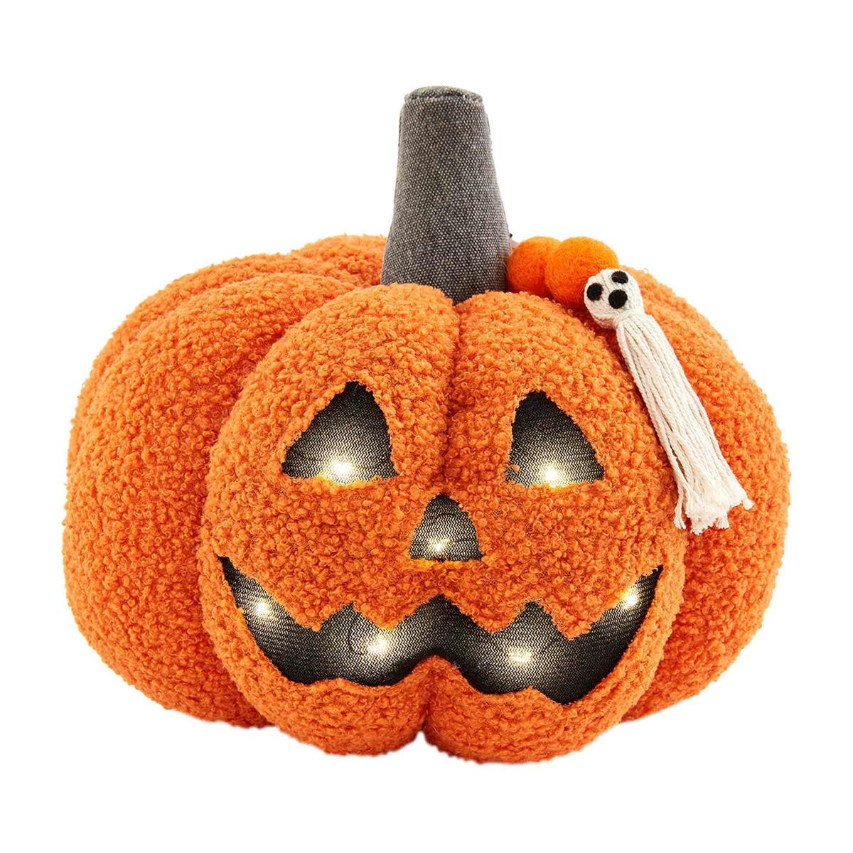 Shearling Light Up Pumpkin - Debs on 5th