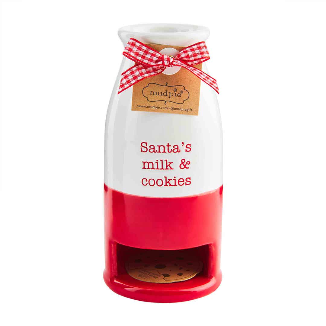Santa Ceramic Milk and Cookies Jug - Debs on 5th