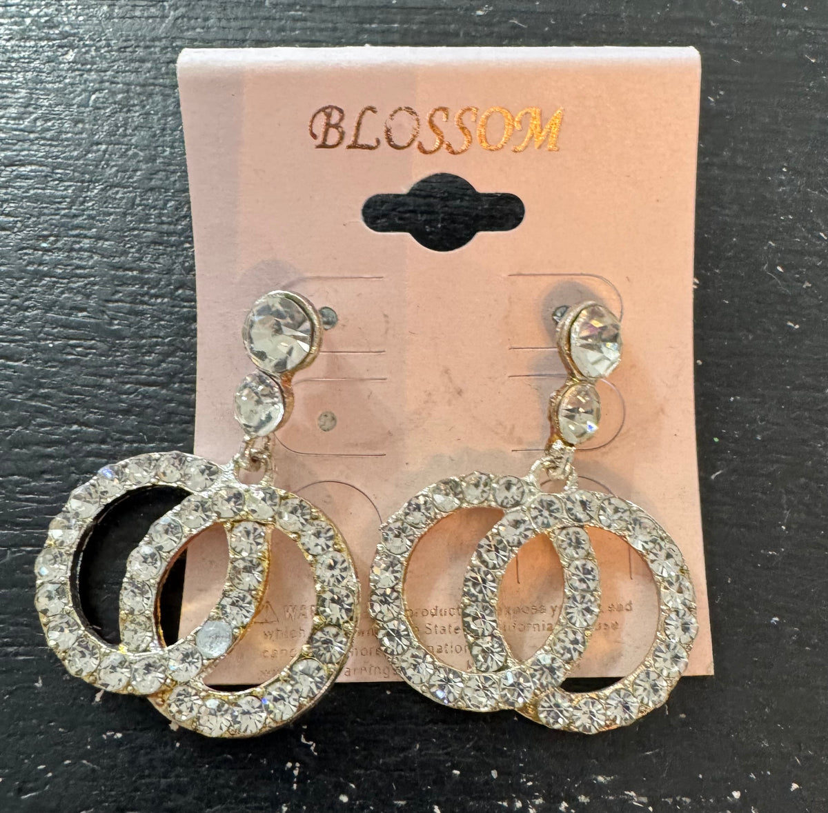 Double Ring Drop Earrings