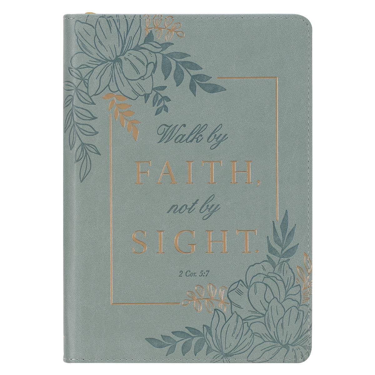 Journal Classic Zip Teal Walk by Faith 2 Cor. 5:7