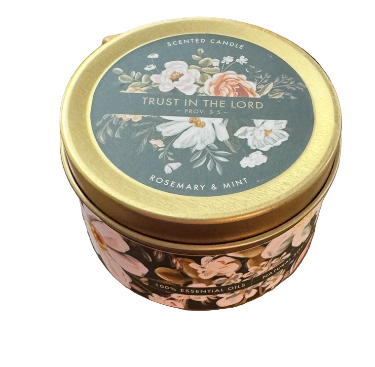 Trust in the Lord Tin Candle