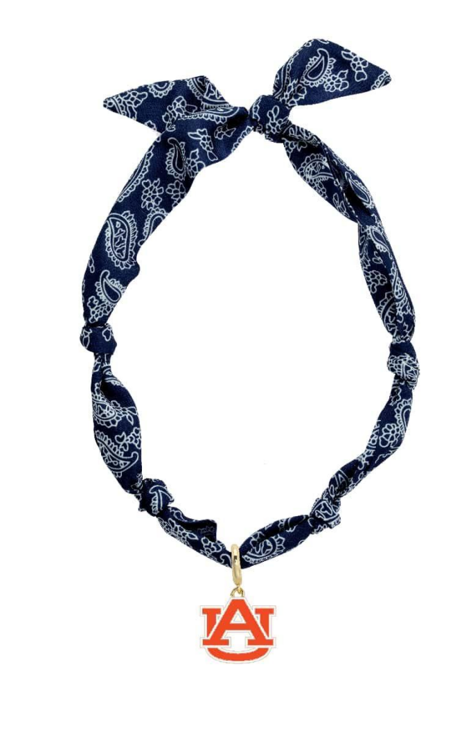 Auburn Tigers Logo Bandana Scarf Necklace