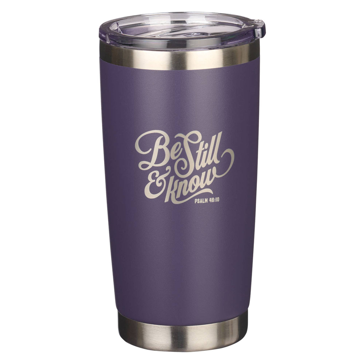 Mug SS Travel Purple Be Still & Know Ps. 46:10