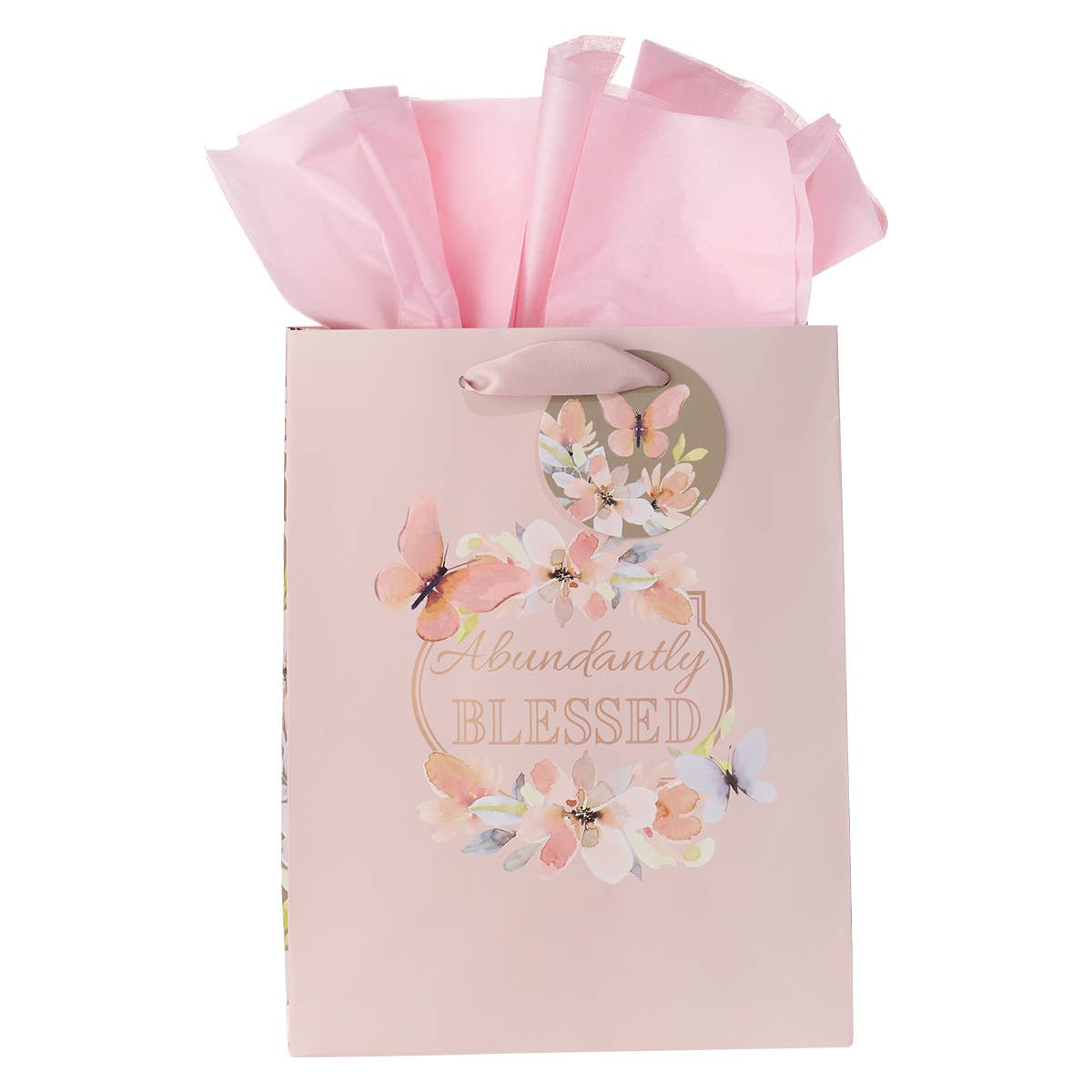 Gift Bag MD Pink Abundantly Blessed Deut. 7:13