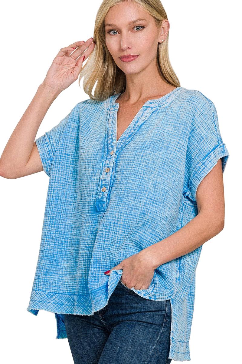 Washed Gauze Top
