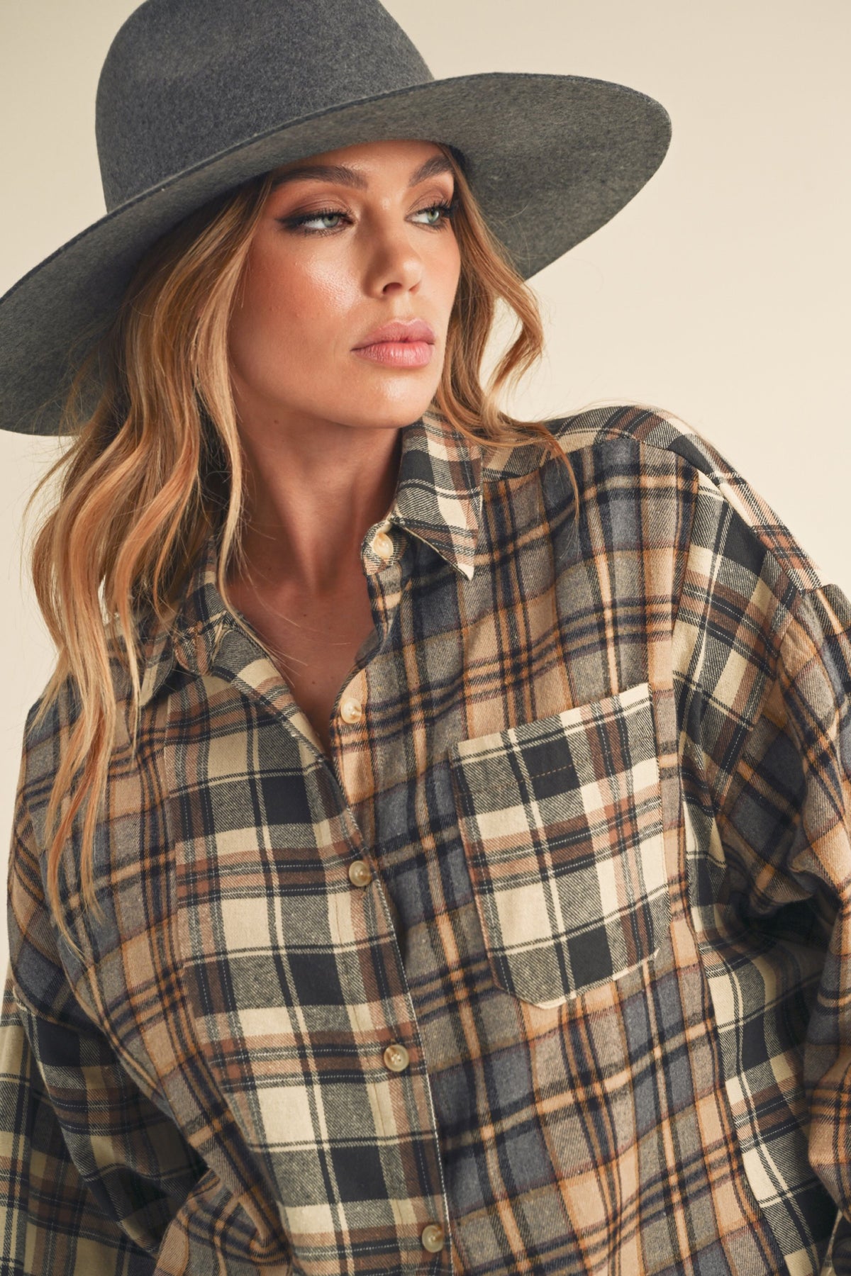 Noelle Flannel Patchwork Top