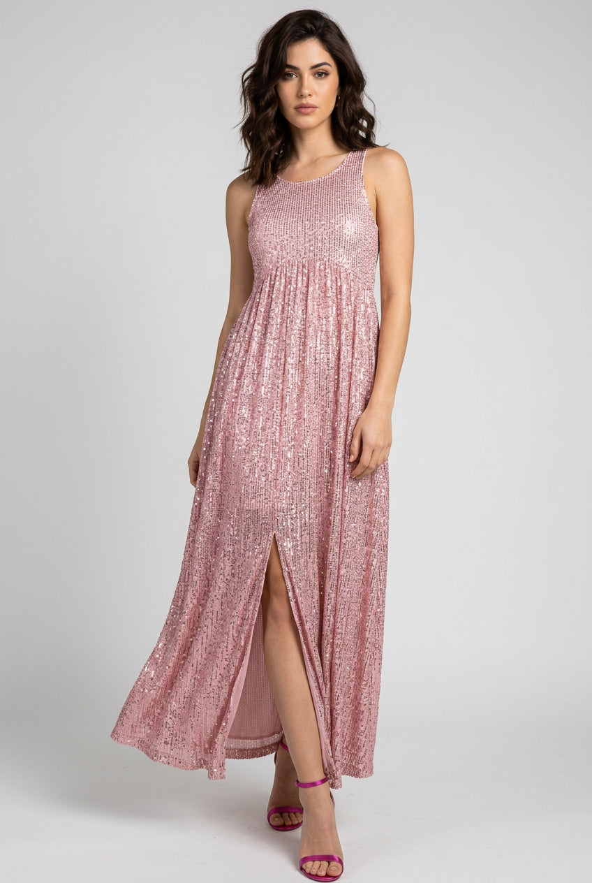 Sequin Sleeveless Relaxed Fit Dress - Debs on 5th