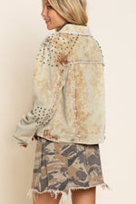 Studded Rock and Roll Corduroy Jacket - Debs on 5th