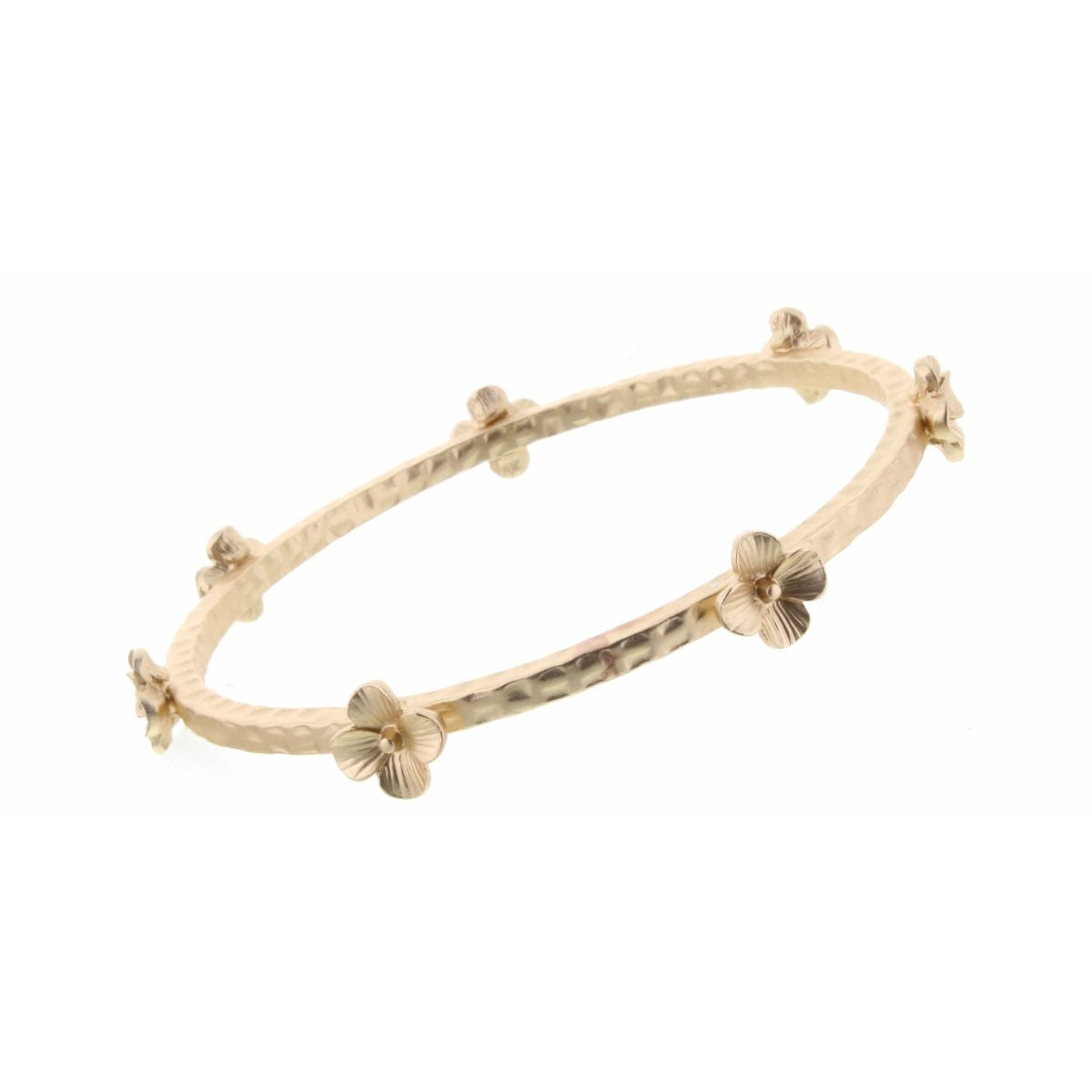 Flower Station Gold Bangle Bracelet - Debs on 5th