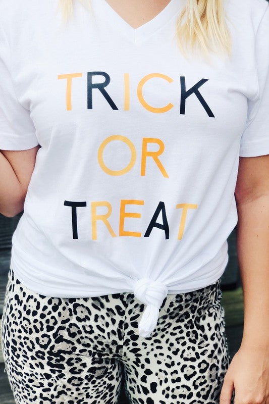 Trick Or Treat V-Neck Tee - Debs on 5th