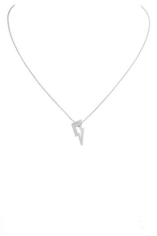 Brass Metal Lightning Necklace - Debs on 5th