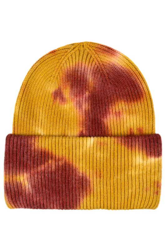 Women Double Layer Tie Dye Beanie - Debs on 5th
