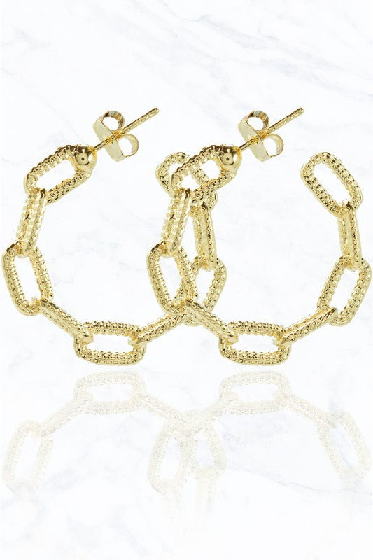 Luxury Rounded Chain Earrings - Debs on 5th