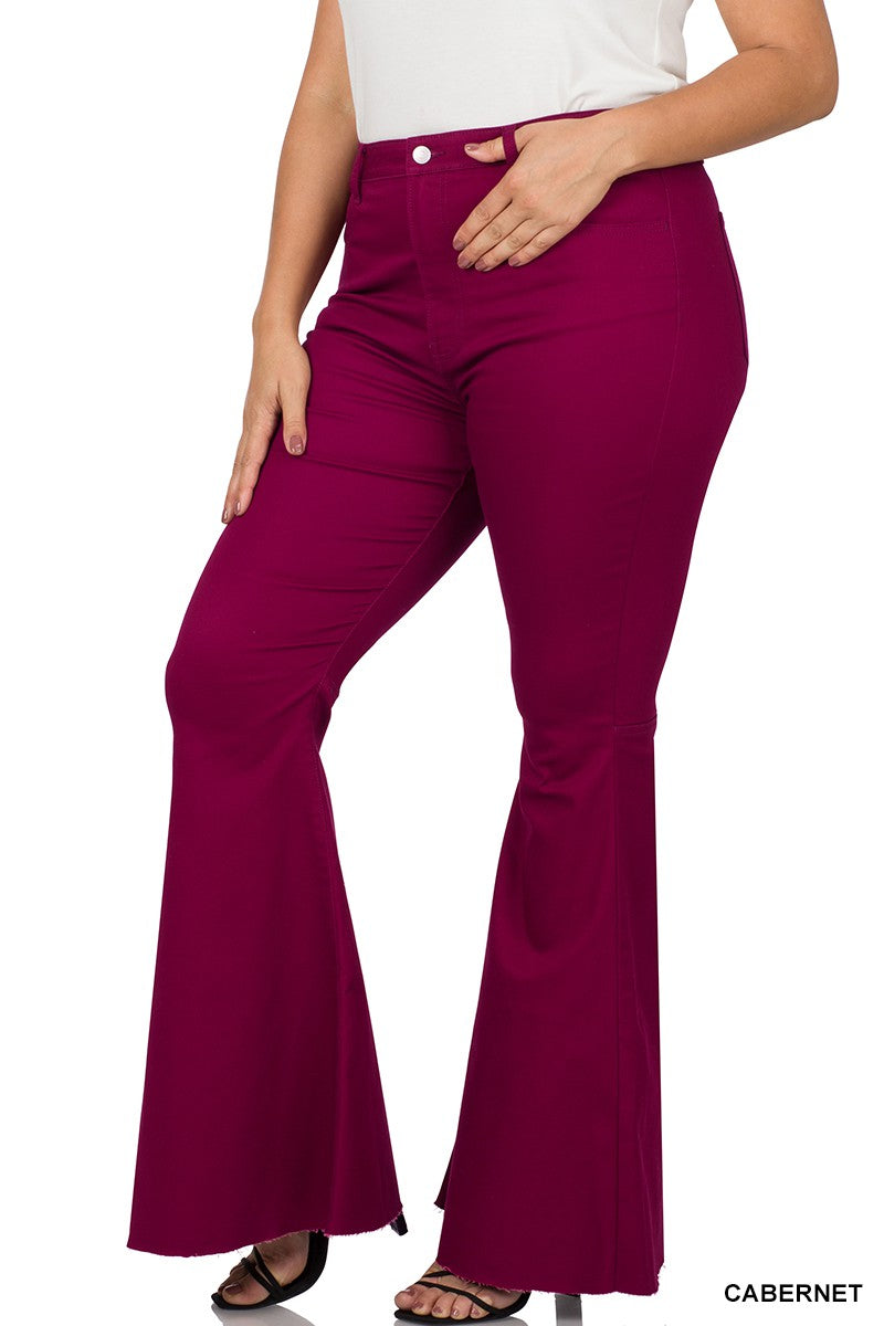 High Rise Super Flare Denim Pants - Debs on 5th