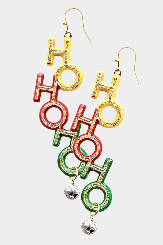 HOHOHO Message Bell Dangle Drop Down Earrings - Debs on 5th