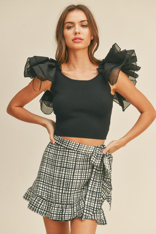 Jazz Ruffled Sleeve Top - Debs on 5th