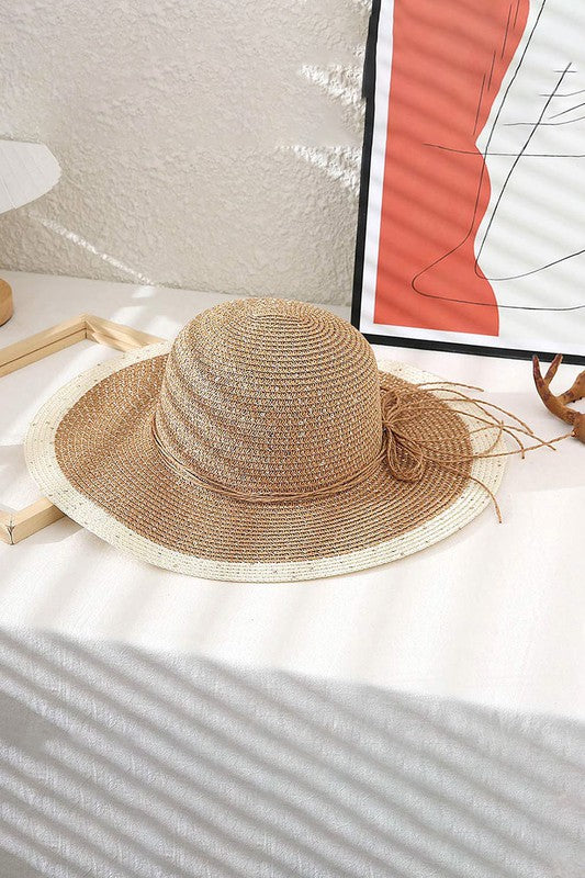 Color Block Straw Sun Hat - Debs on 5th