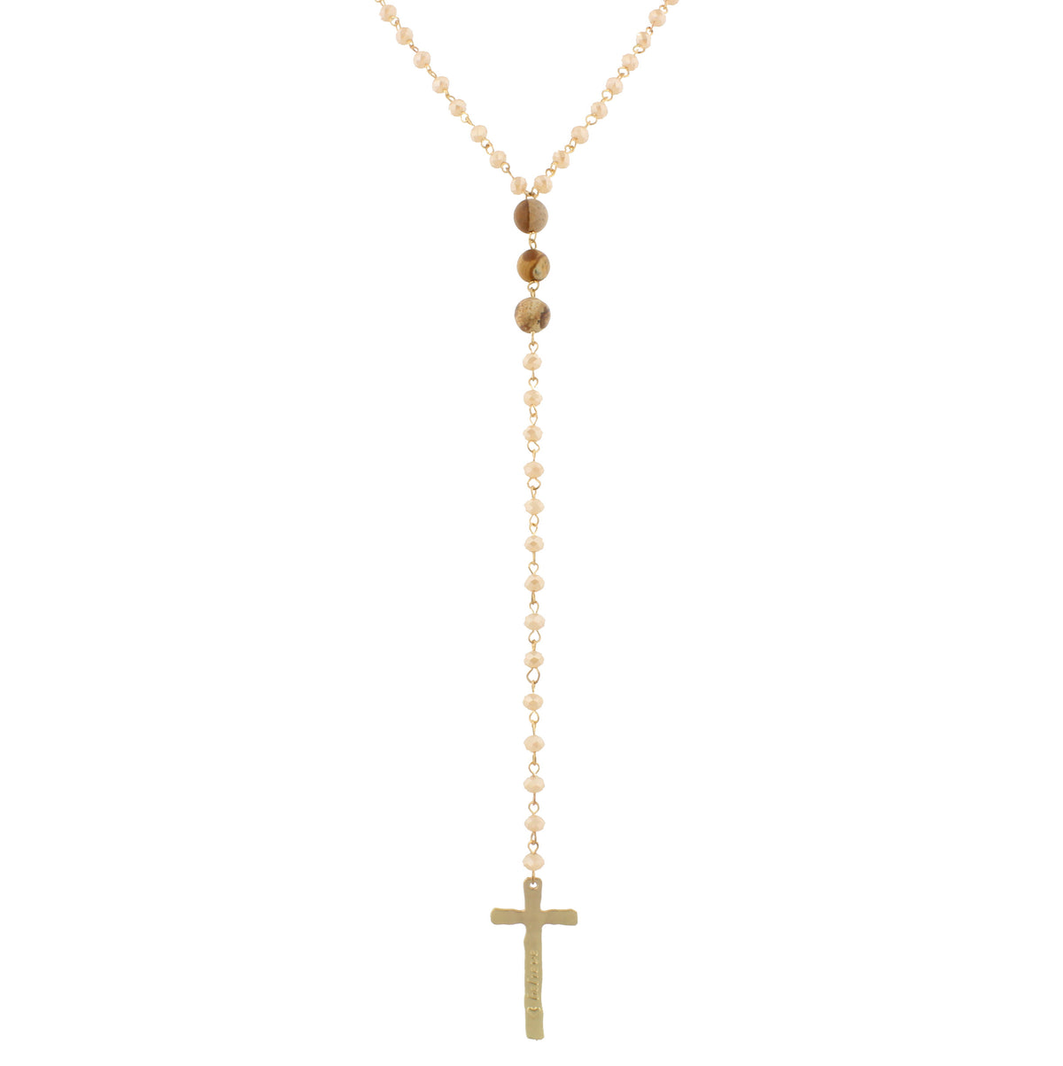 46" Hunter Green Beaded Lariat with Druzy - Debs on 5th
