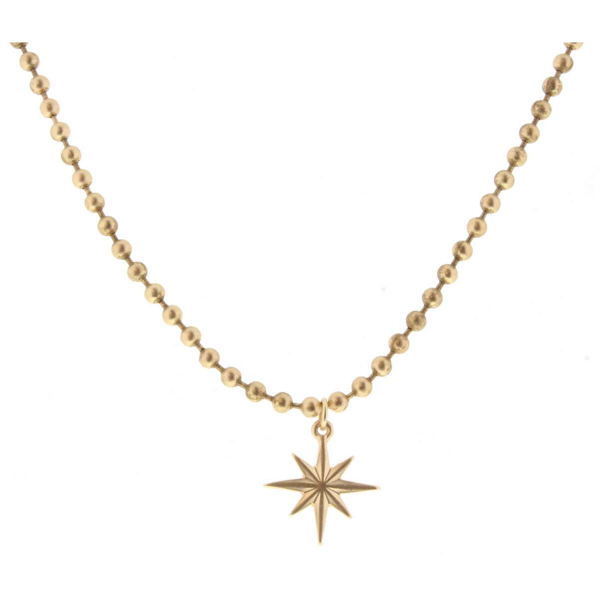 16" Starburst on Gold Ball Chain Necklace - Debs on 5th