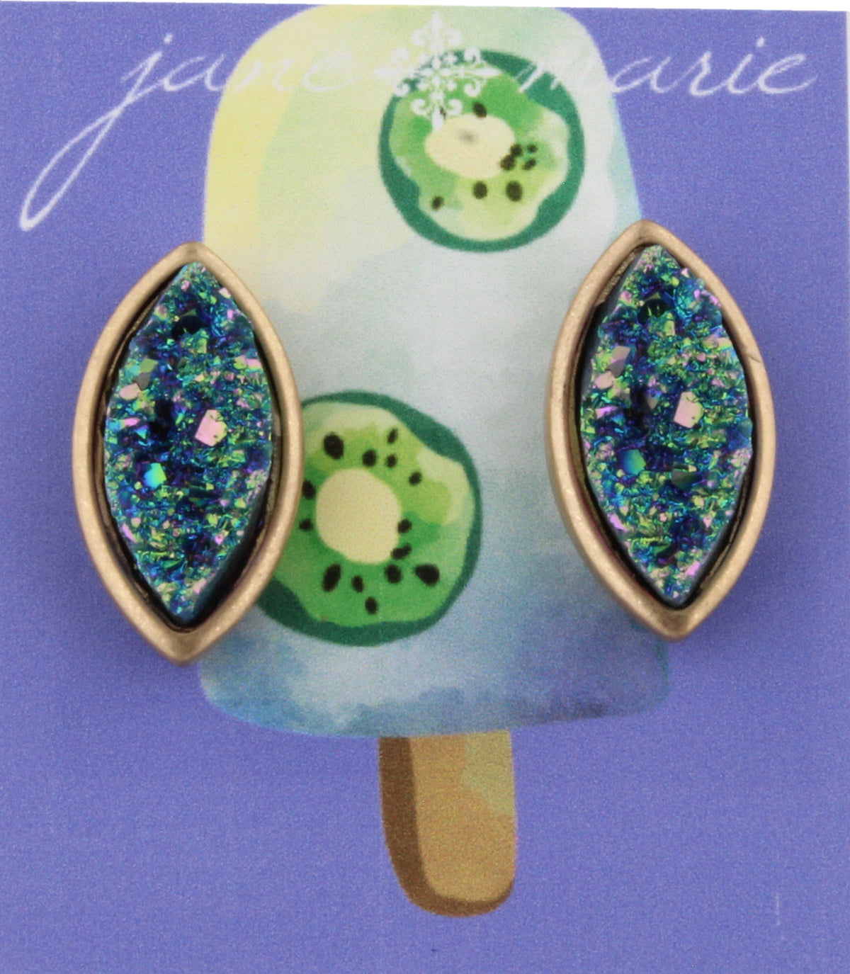 Ab  Rounded Druzy Stud - Debs on 5th