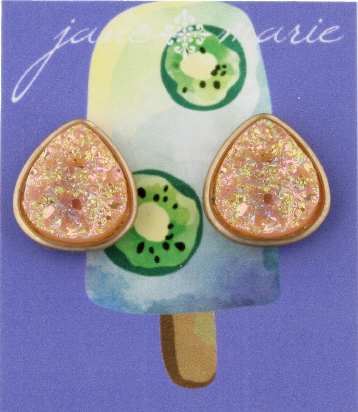 Ab  Rounded Druzy Stud - Debs on 5th