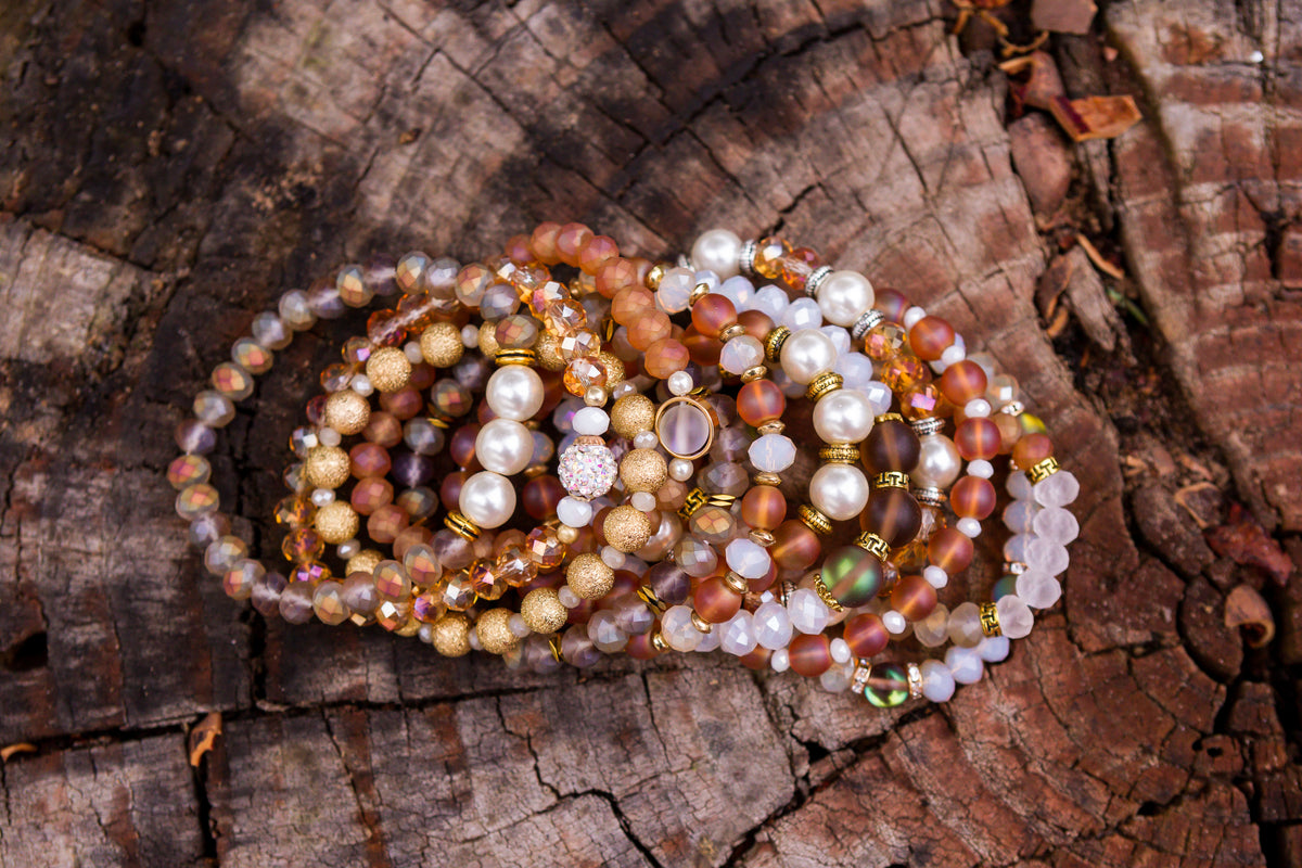 Stretch Bracelets with Coordinating Beads by Jane Marie - Debs on 5th