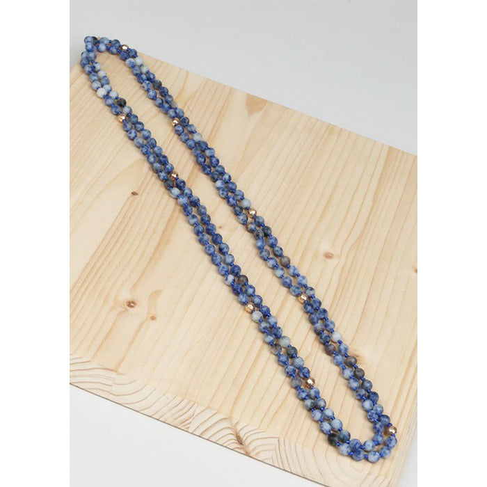 Natural Stone Beaded Long Necklace - Debs Boutique  LLC