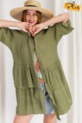 Plus Size Bright Future Ruffled Cardigan - Debs on 5th