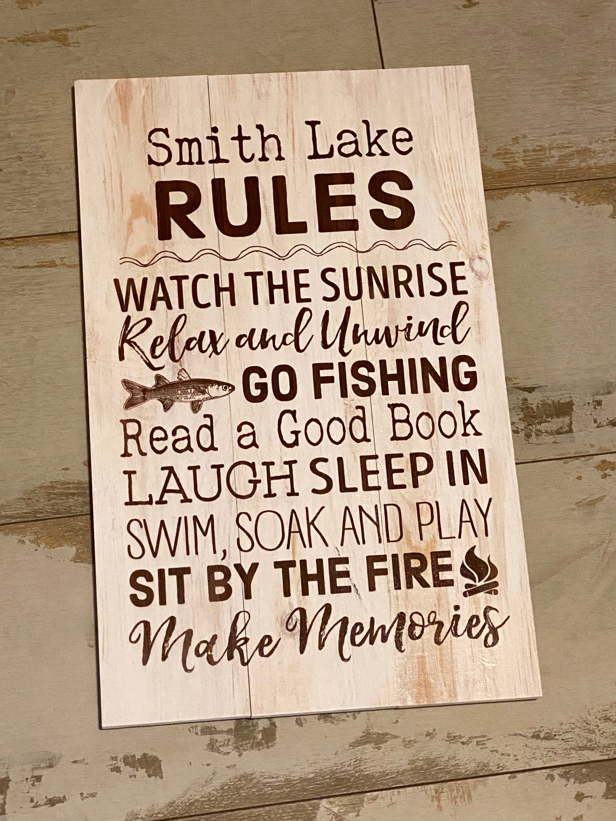 Smith Lake Rules Wall Decor - Debs on 5th